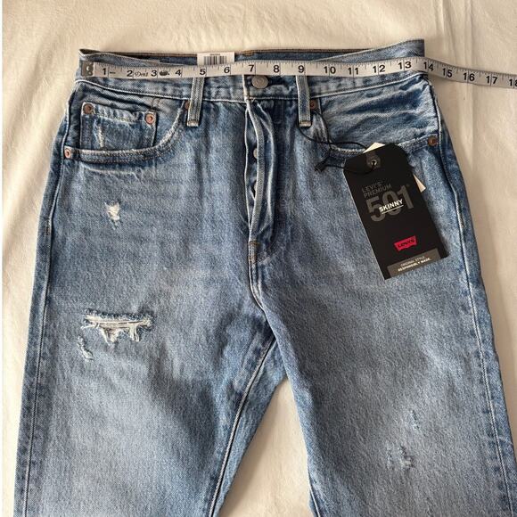 New Levi's 501 Skinny Jeans in Can't Touch This Women's Size 26 - Picture 10 of 10